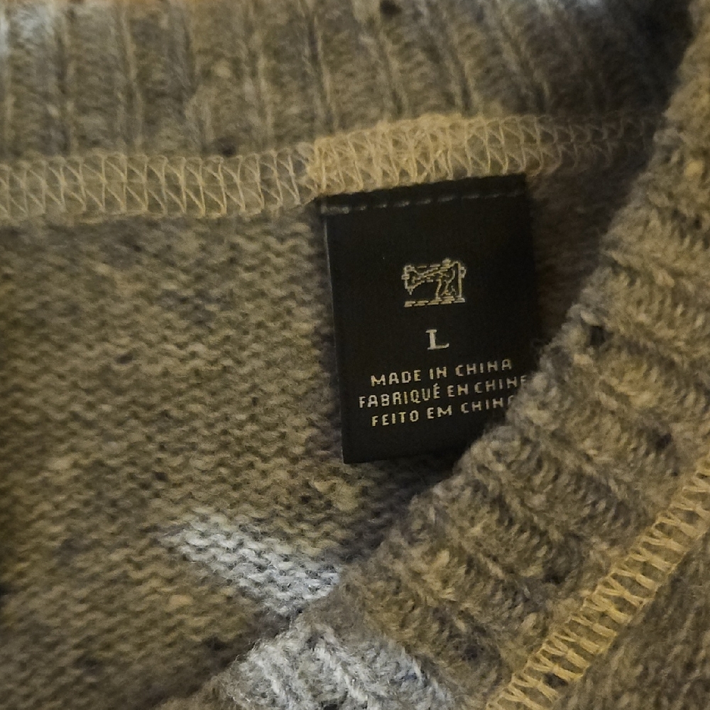 Scotch And Soda Men's Gray Speckled Crewneck Sweater - Picture 3 of 5
